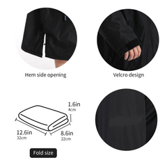 Waterproof Kids Changing Robe, Fluffy Wearable Blanket, Warm Soft Towel Hoodie , Swim Surf Poncho for 5-12 Years