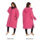 Waterproof Kids Changing Robe, Fluffy Wearable Blanket, Warm Soft Towel Hoodie , Swim Surf Poncho for 5-12 Years