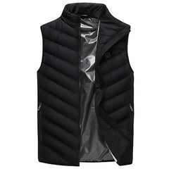 USB Heated Vest Men Winter Electrical Heated Sleevless Jacket