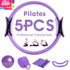 5PCS Yoga Ball Magic Ring for Pilates  Fitness  Equipment for all Training and a Resistance Support Tool