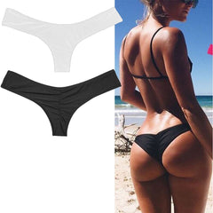 Bikini Women Swimsuit Solid Color Bikini Set