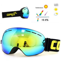 goggles double layers UV400 anti-fog big ski mask glasses