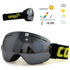 goggles double layers UV400 anti-fog big ski mask glasses