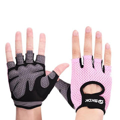 Half finger Elastic Fitness Gym Gloves Silicone Anti-slip
