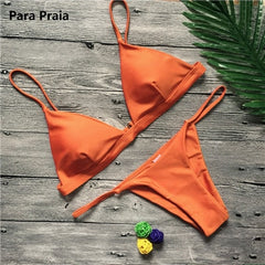 9 Colors Solid Bikini Set Sexy Push Up Swimwear