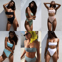 Sexy Bikinis Solid Push Up Hot Padded