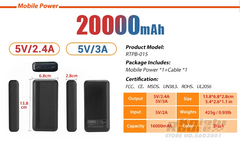 Power Bank 5V/16000mAh