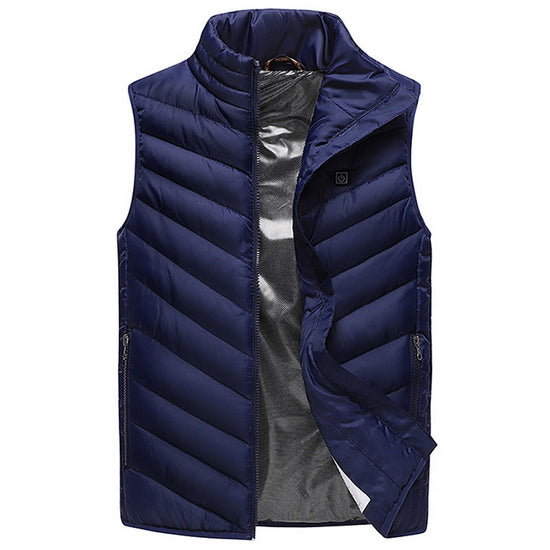 USB Heated Vest Men Winter Electrical Heated Sleevless Jacket