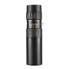 Metal Monocular Telescope 10-30x25  Zoom High Quality Monocular Binoculars Telescope Supports Smartphone with Light Night Vision