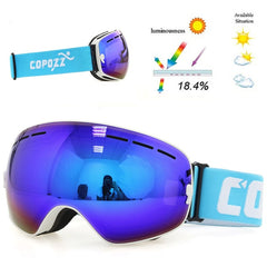 goggles double layers UV400 anti-fog big ski mask glasses