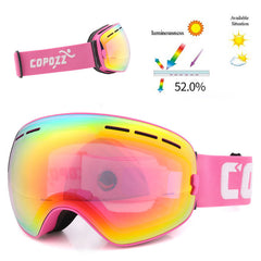 goggles double layers UV400 anti-fog big ski mask glasses