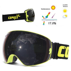 goggles double layers UV400 anti-fog big ski mask glasses