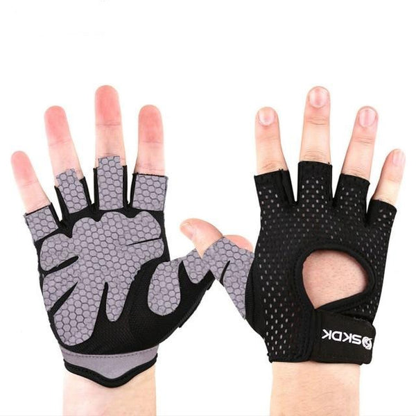 Half finger Elastic Fitness Gym Gloves Silicone Anti-slip