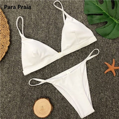 9 Colors Solid Bikini Set Sexy Push Up Swimwear