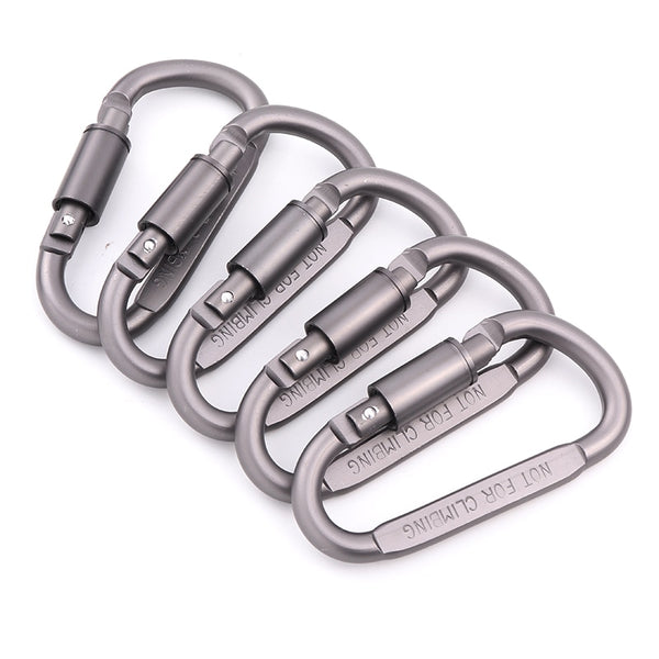 5pcs Carabiner Hunting Equipment Survival Kit Lock Tool