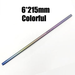 straws with 1 cleaner brush titanium bend straw