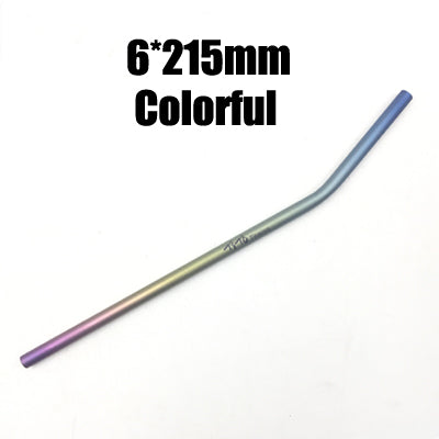 straws with 1 cleaner brush titanium bend straw