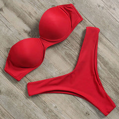 Bikini Swimwear Leopard Brazilian Bikini Set