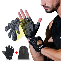 Breathable Fitness Gloves Silica Gel Palm Hollow Back Gym Gloves