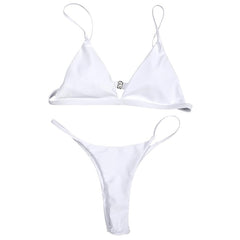 Summer Women Solid Bikini Set