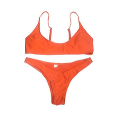 Summer Women Solid Bikini Set